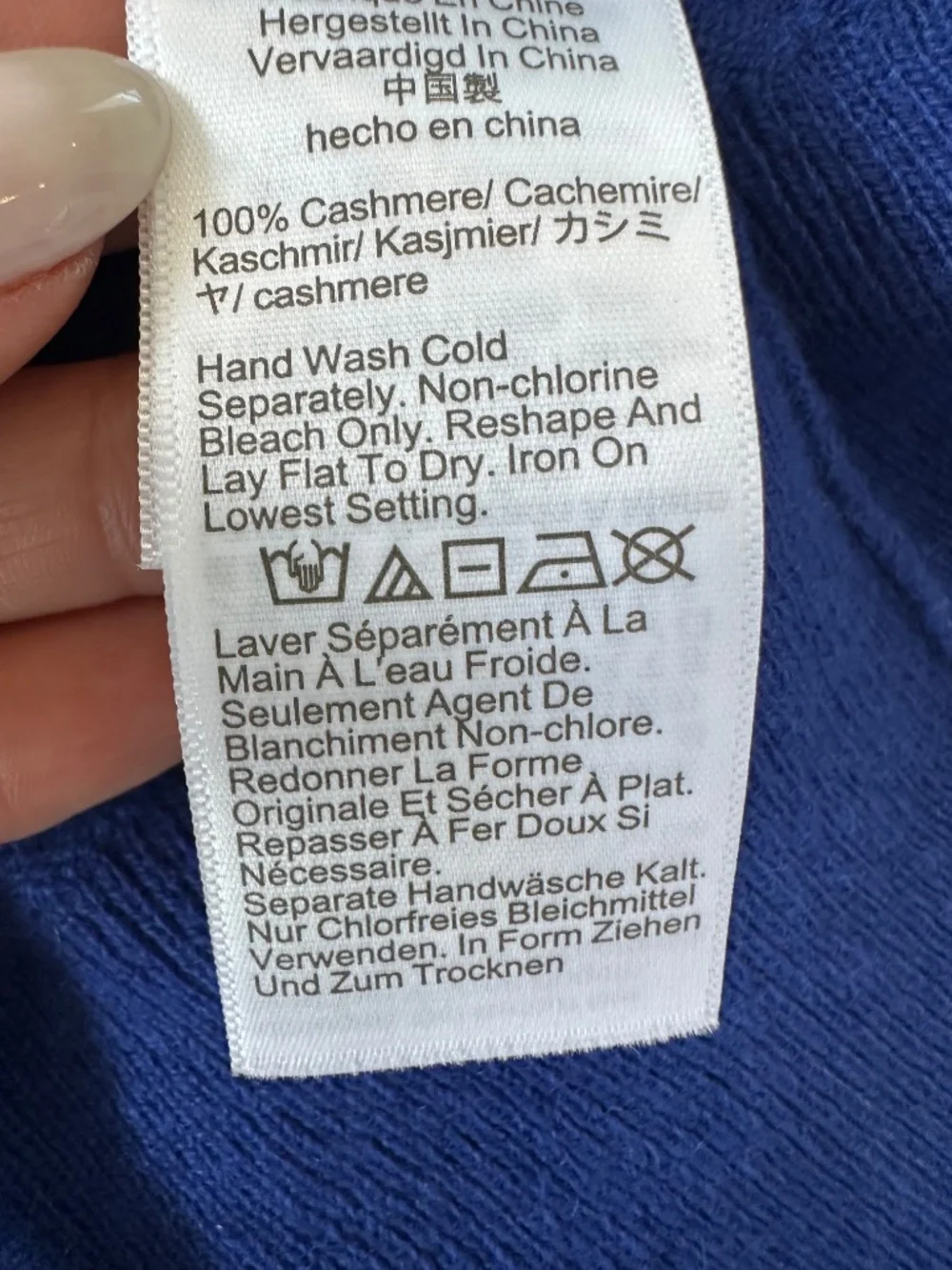 J.Crew Cashmere Classic Fit Crewneck Sweater Blue